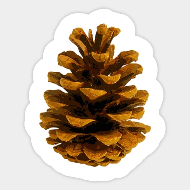 Big Pine Cone Tree Forest Camping Nature Hiking Outdoors Fun Sticker by twizzler3b